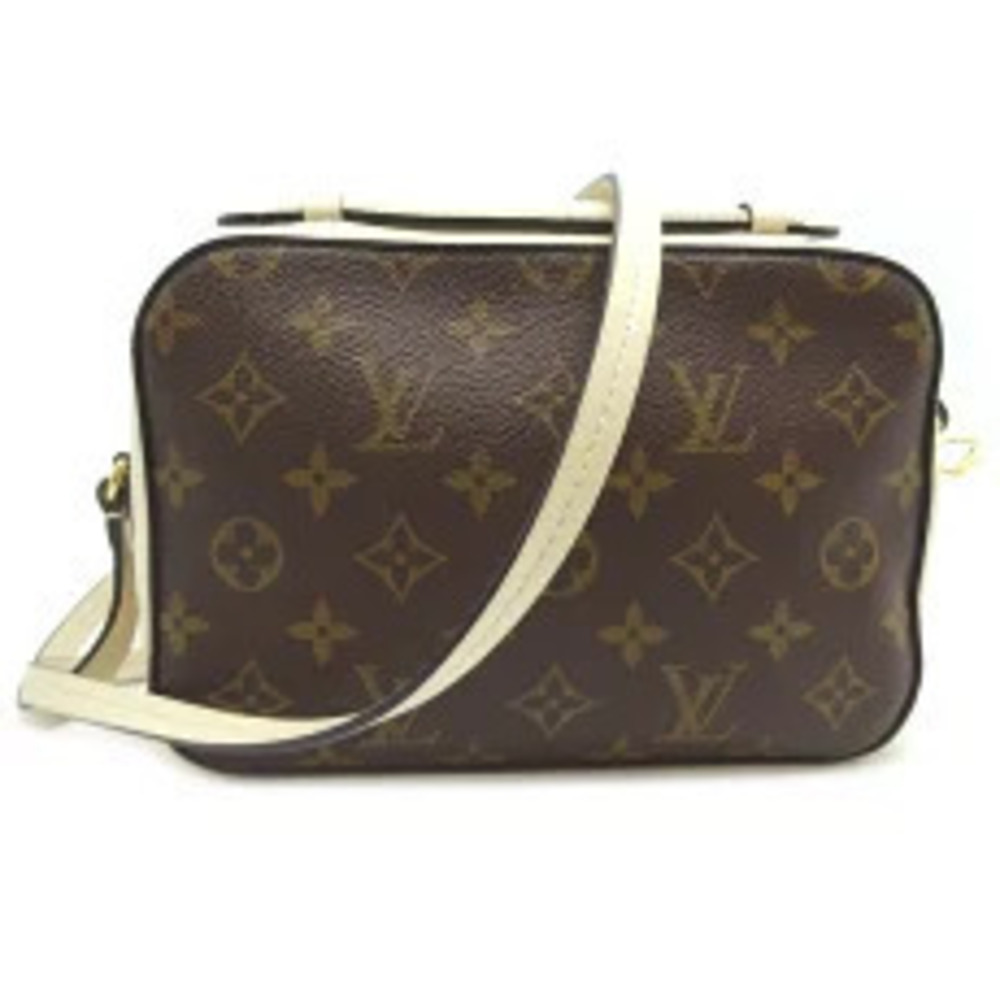 Louis Vuitton Brown Bag Shoulder Monogram Pink Cream Saintonge Pink Cream